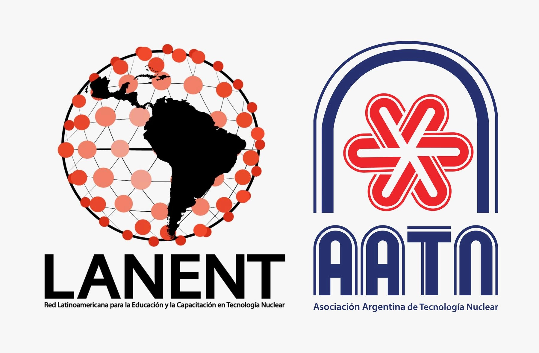 Logos de LANENT y de la Asociación Argentina de Tecnología Nuclear.